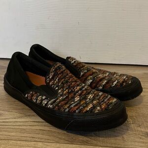 Converse x Missoni Deck Star Cashmere and Satin Multicolor Slip On Sneakers